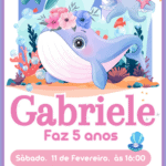 Convite Interativo Simples Fundo do Mar