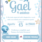 Convite Interativo Fundo do Mar