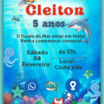 Convite Digital Fundo do Mar