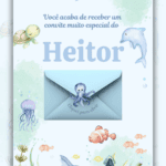 Convite Interativo Gold Fundo do Mar