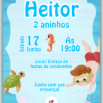 Convite Digital Fundo do Mar