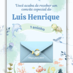 Convite Interativo Gold Plus Fundo do Mar