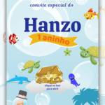 Convite Interativo Gold Fundo do Mar