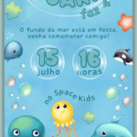 Convite Digital Fundo do Mar