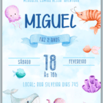 Convite Digital Fundo do Mar