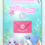 Convite Interativo Gold Fundo do Mar