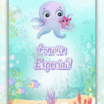 Convite Animado Plus Fundo do Mar