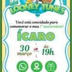 Convite Interativo Looney Tunes Baby