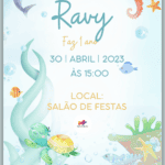 Convite Digital Fundo do Mar
