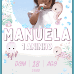 Convite Interativo Simples Fundo do Mar