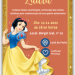 Convite Interativo Branca de Neve