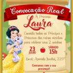 Convite Virtual Branca de Neve