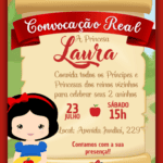 Convite Virtual Branca de Neve