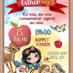 Convite Virtual Branca de Neve