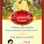 Convite Virtual Branca de Neve