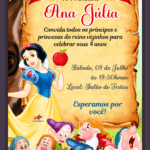 Convite Virtual Branca de Neve