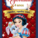 Convite Animado Branca de Neve