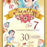 Convite Animado Branca de Neve