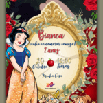 Convite Animado Branca de Neve