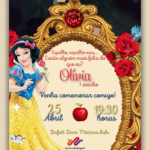 Convite Animado Branca de Neve