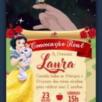 Convite Animado Branca de Neve