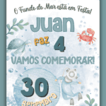 Convite Animado Fundo do Mar