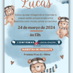 Convite Interativo Chá de Bebê