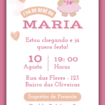 Convite Digital Chá de Bebê