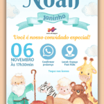 Convite Interativo Arca de Noé