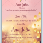 Convite Digital 15 anos - Rapunzel