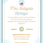 Convite Digital Batizado