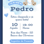 Convite Digital Chá de Bebê