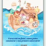 Convite Digital Simples Arca de Noé