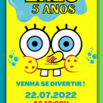 Convite digital Bob Esponja
