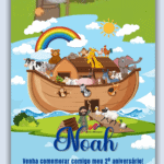 Convite Animado Arca de Noé