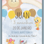 Convite Animado Looney Tunes Baby