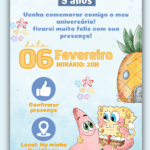 Convite Interativo Bob esponja