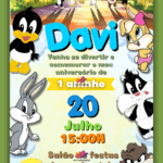 Convite Animado Looney Tunes Baby