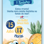 Convite digital Bob Esponja