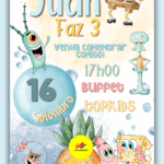 Convite digital Bob Esponja