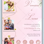 Convite interativo simples casamento - 3 fotos