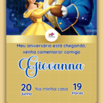 Convite Digital A Bela e a Fera