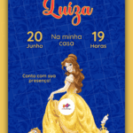 Convite Digital A Bela e a Fera