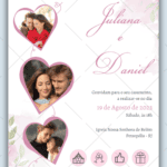 Convite interativo simples casamento - 3 fotos