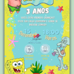 Convite Interativo Bob Esponja