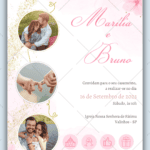 Convite interativo simples casamento - 3 fotos