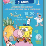 Convite Interativo Bob Esponja