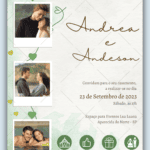Convite interativo simples casamento - 3 fotos