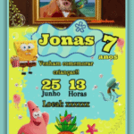 Convite Animado Bob Esponja