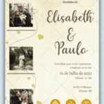 Convite interativo simples casamento - 3 fotos
